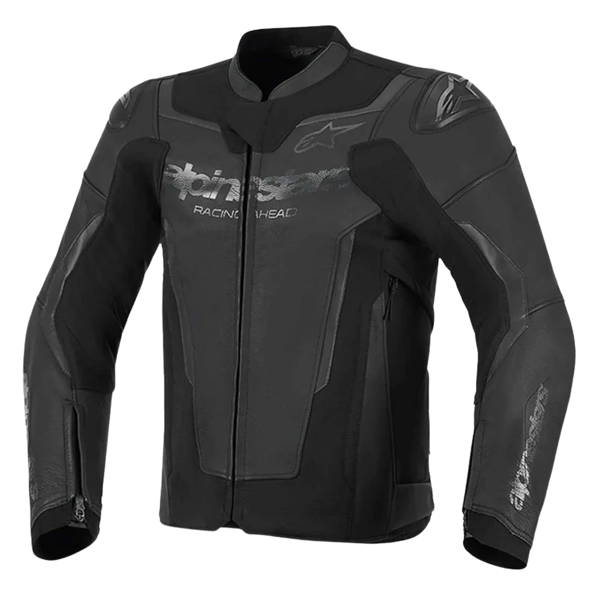 Alpinestars-GP-Force-V2-Black-Jacket-1 Alpinestars GP Force V2 Leather Jacket Black Motorcycle Racing Jacket - Image 1