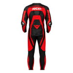 Ducati Corse Style Motorcycle Racing Leather Suit Black Red CE Armored Motorbike Suit - Image 2