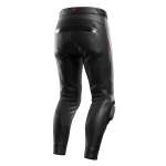 Ducati Style Leather Motorcycle Racing Pants Black CE Knee Armor Riding Trousers - Image 2