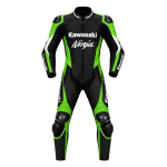 Kawasaki Ninja Leather Motorcycle Racing Suit One-Piece Track Day Biker Suit